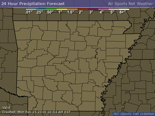 Forecast - Arkansas Precipitation Map /                   usAirNet.com Note: Image often hangs up