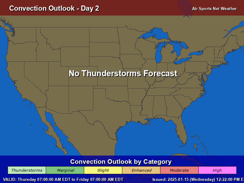 Convection Map for the United States - Day 2