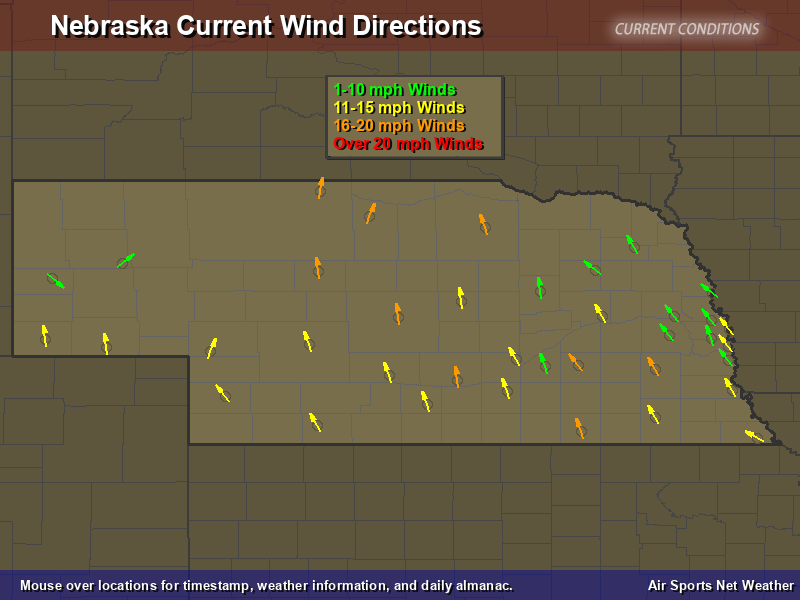 Nebraska Wind Direction Map Air Sports Net