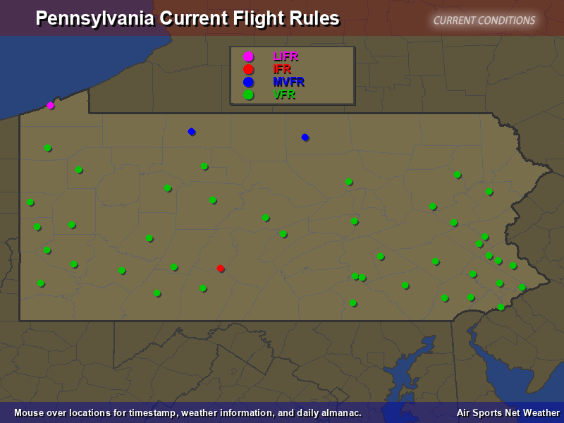 Pennsylvania Flight Rules Map Air Sports Net