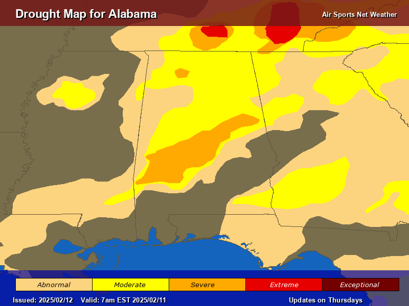 Alabama Drought Map