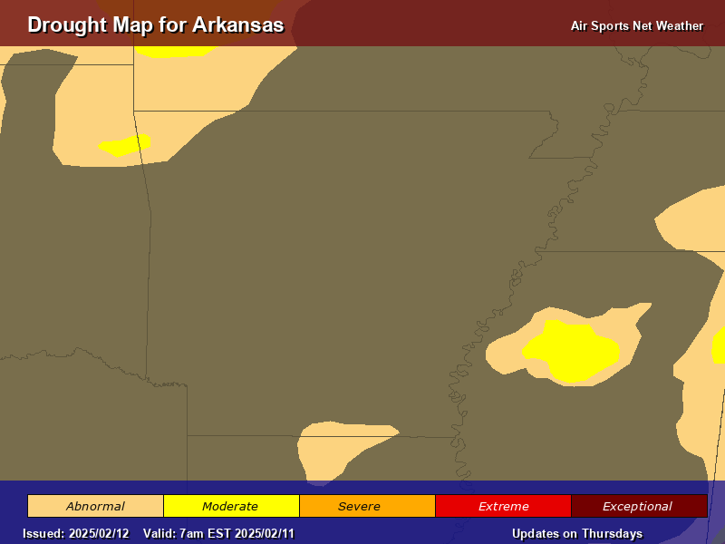 Arkansas Drought Map