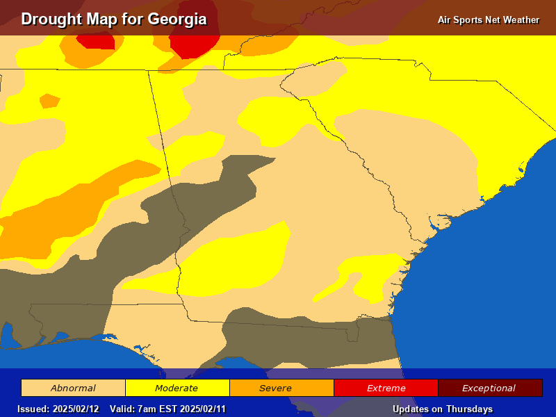 Georgia Drought Map