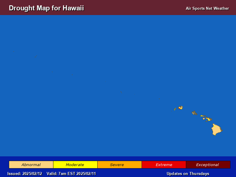 Hawaii Drought Map