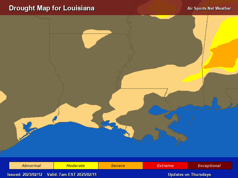 Louisiana Drought Map