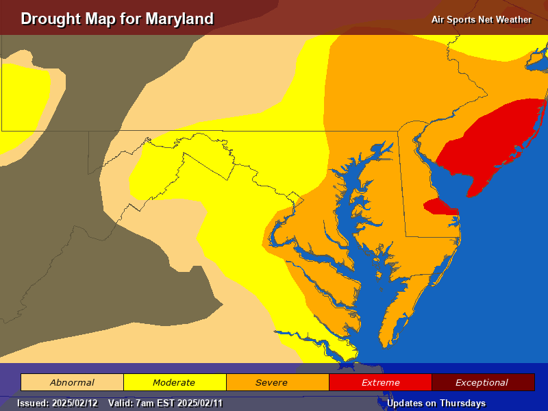 Maryland Drought Map