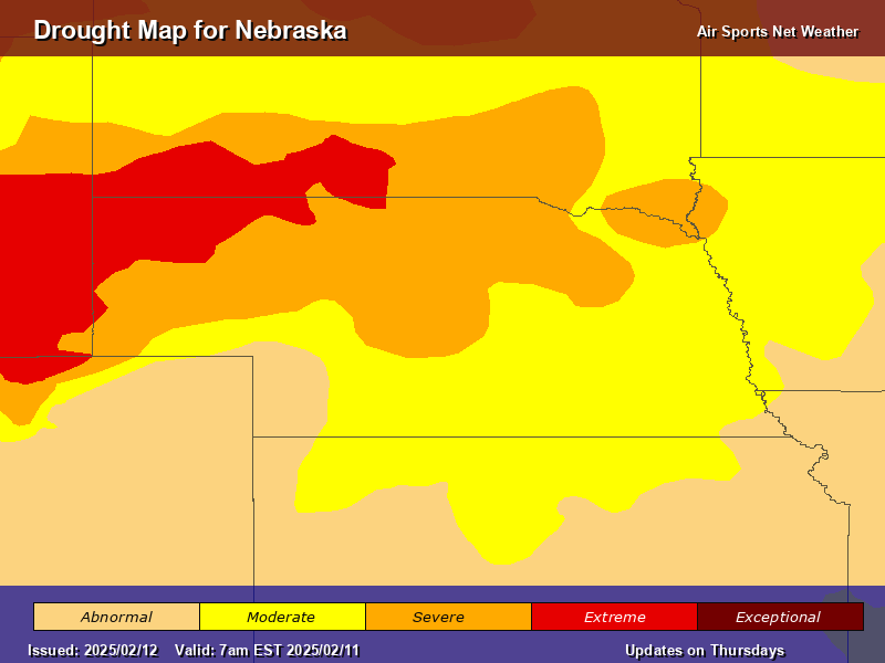 Nebraska Drought Map