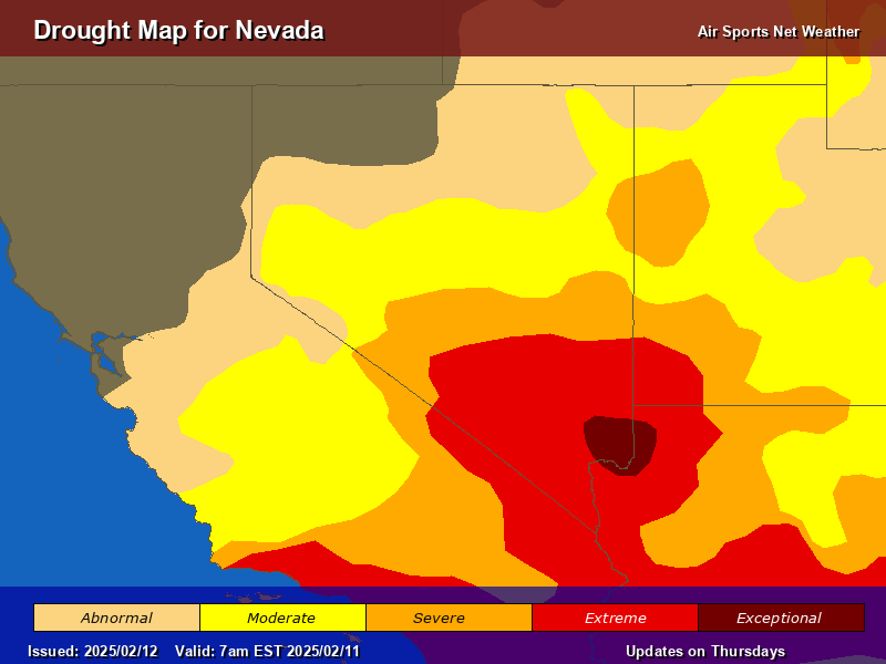 Nevada Drought Map