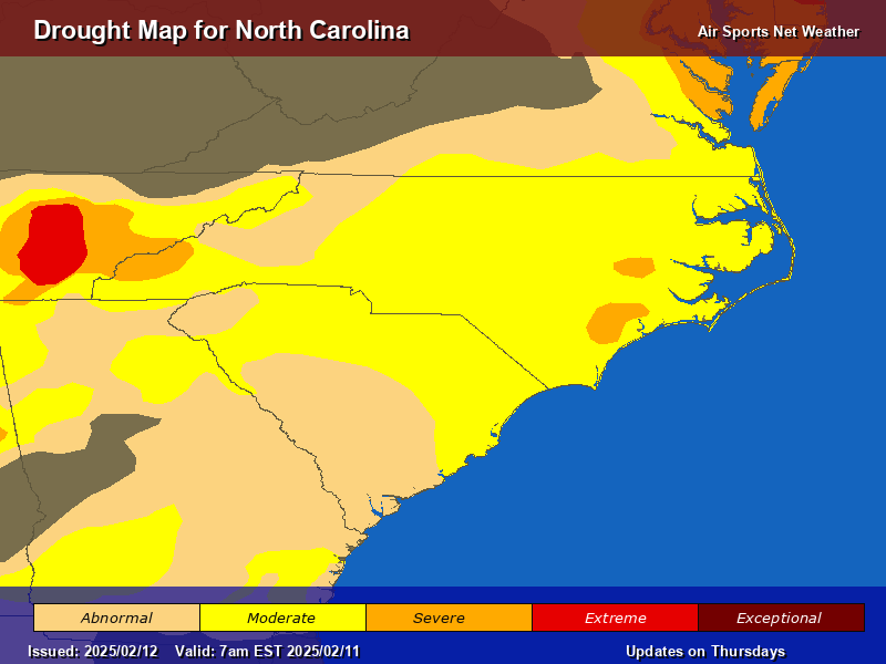 North Carolina Drought Map