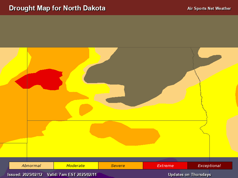 North Dakota Drought Map