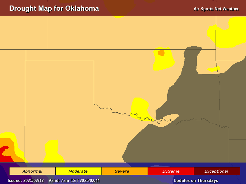 Oklahoma Drought Map