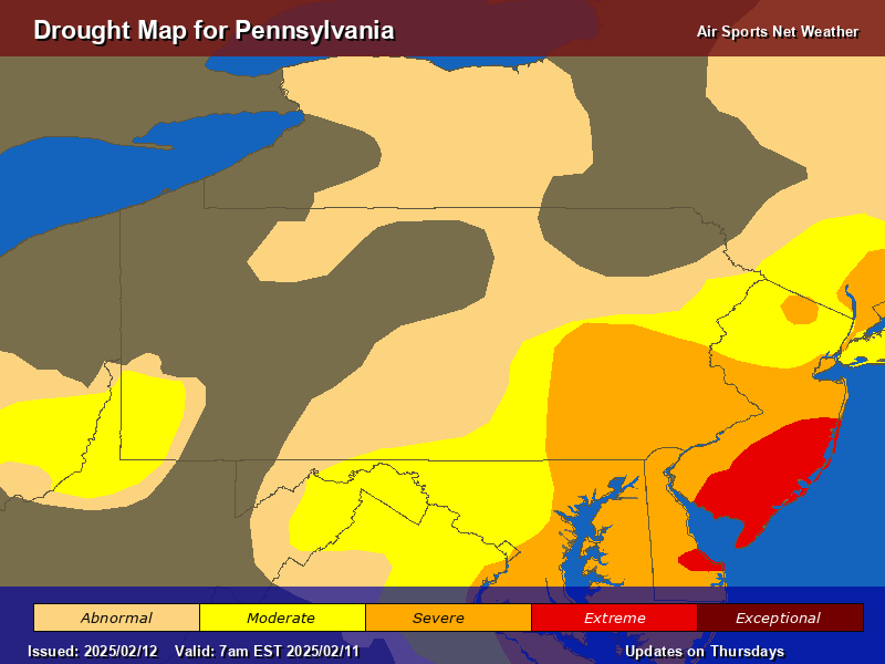 Pennsylvania Drought Map