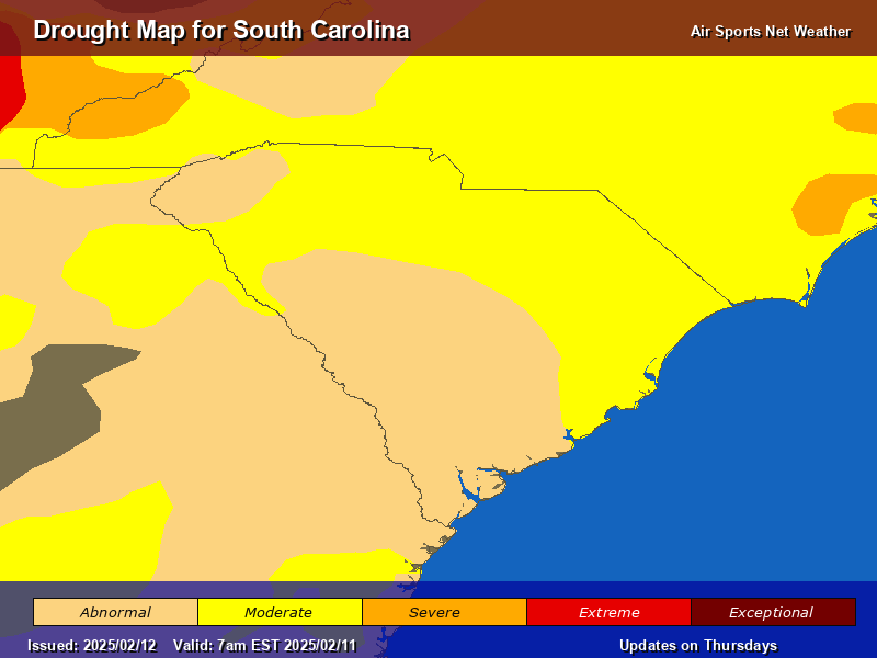 South Carolina Drought Map