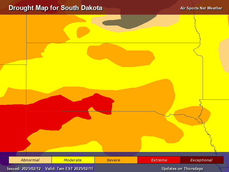 South Dakota Drought Map