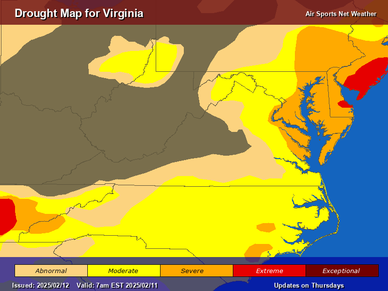 Virginia Drought Map