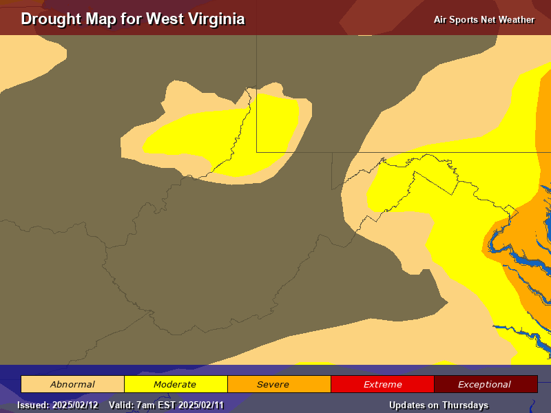 West Virginia Drought Map