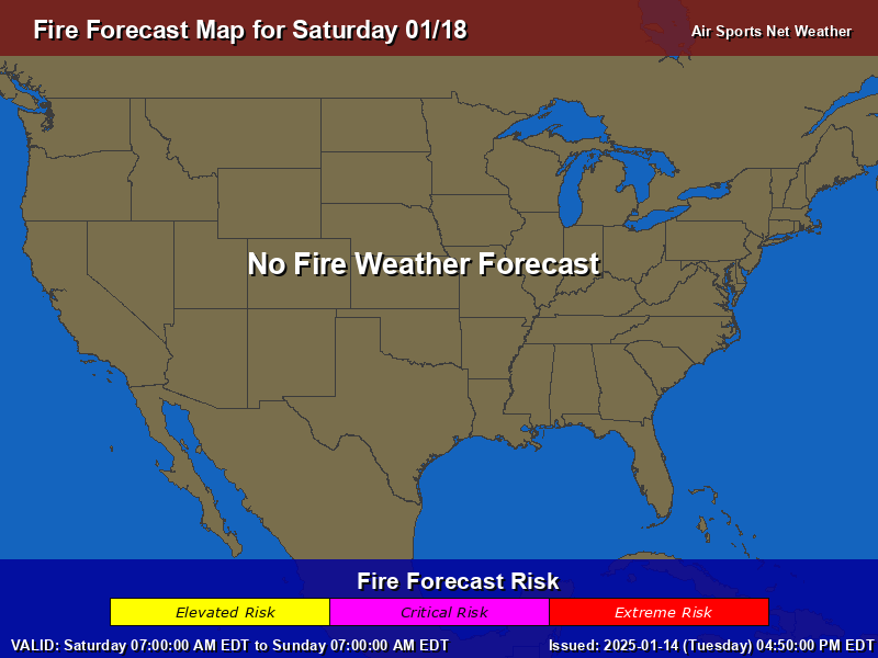 Fire Forecast Map for the United States