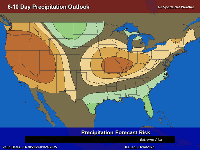 Precipitation Outlook Map for the United States