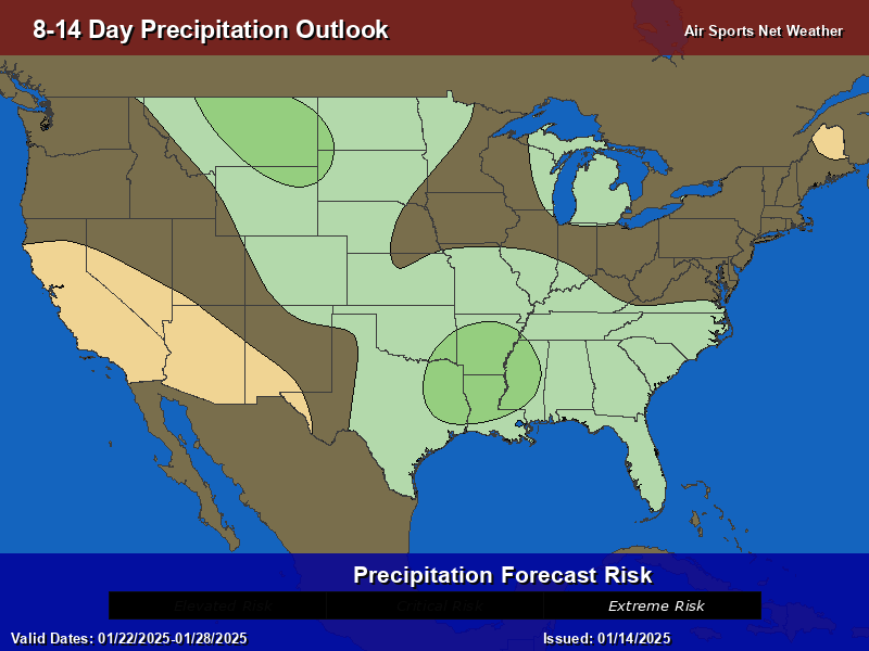 Precipitation Outlook Map for the United States