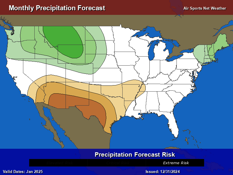 Precipitation Outlook Map for the United States