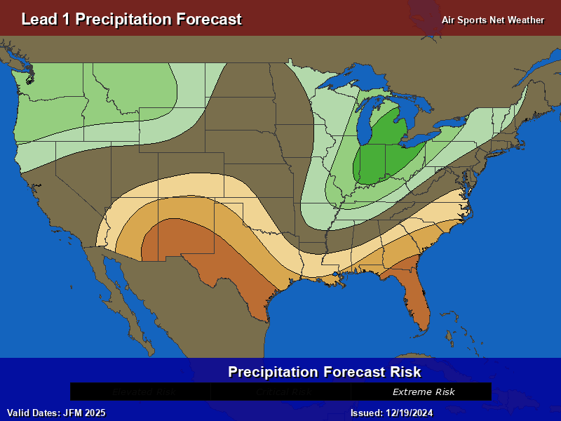 Precipitation Outlook Map for the United States