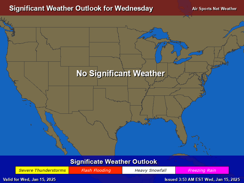 Significant Weather Forecast Map for the United States - Day 1