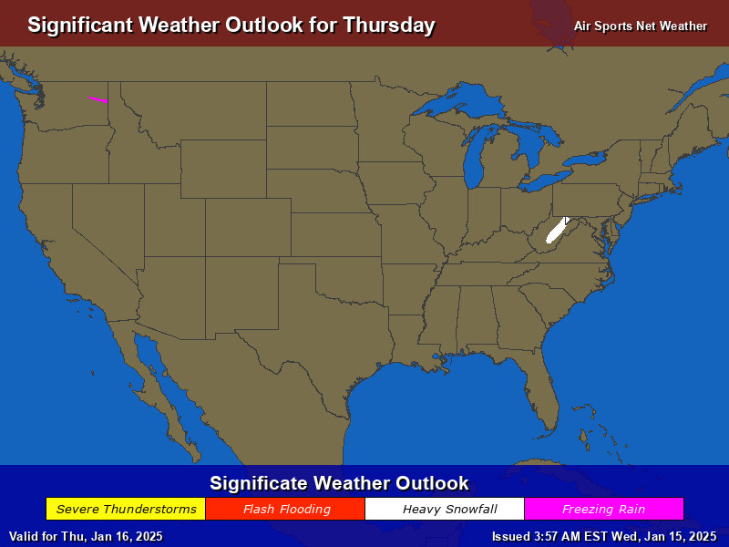 Significant Weather Forecast Map for the United States - Day 2