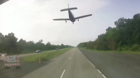 Emergency Landing on a Louisiana Highway